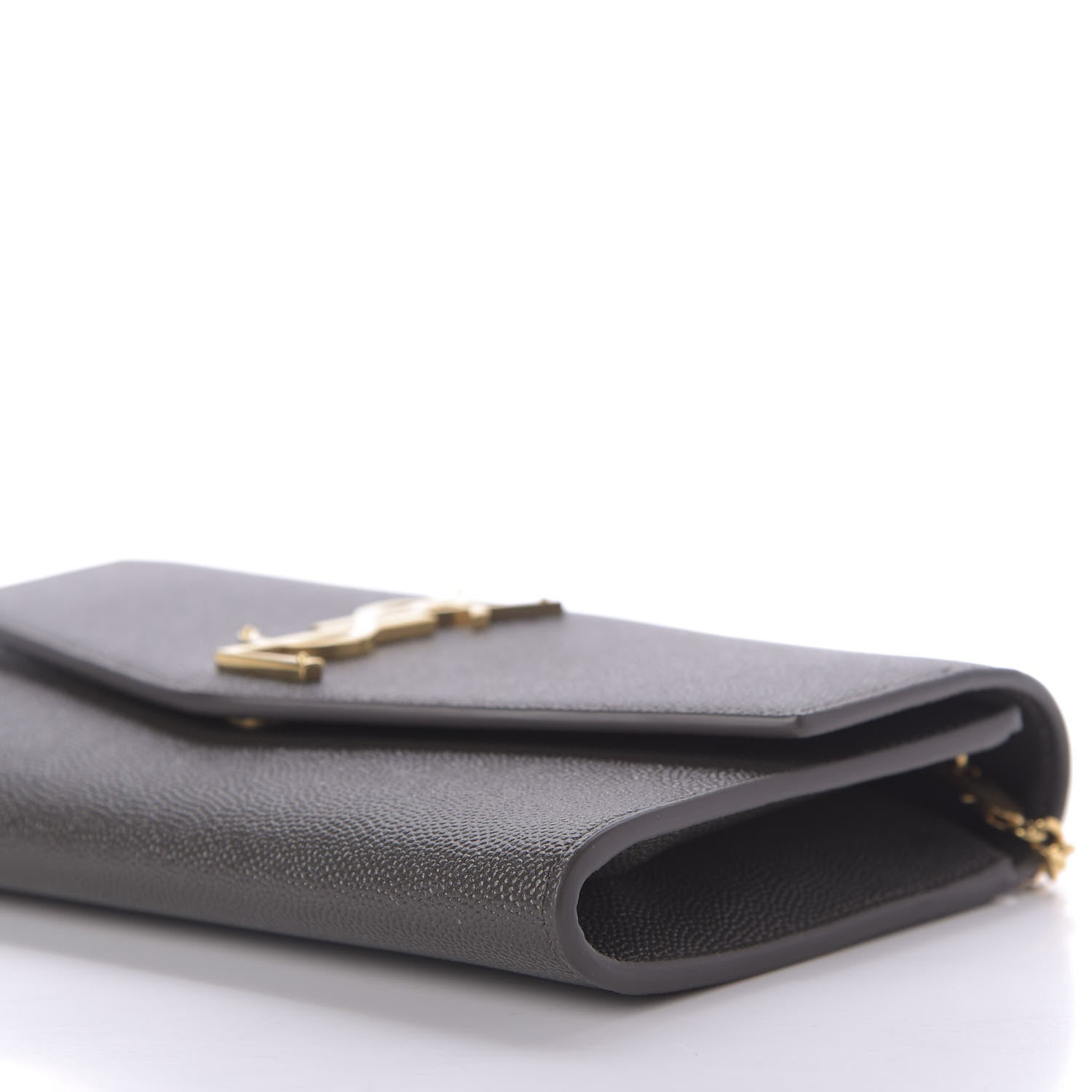 Saint Laurent Grain De Poudre Uptown Chain Wallet Pebble 8 of 11