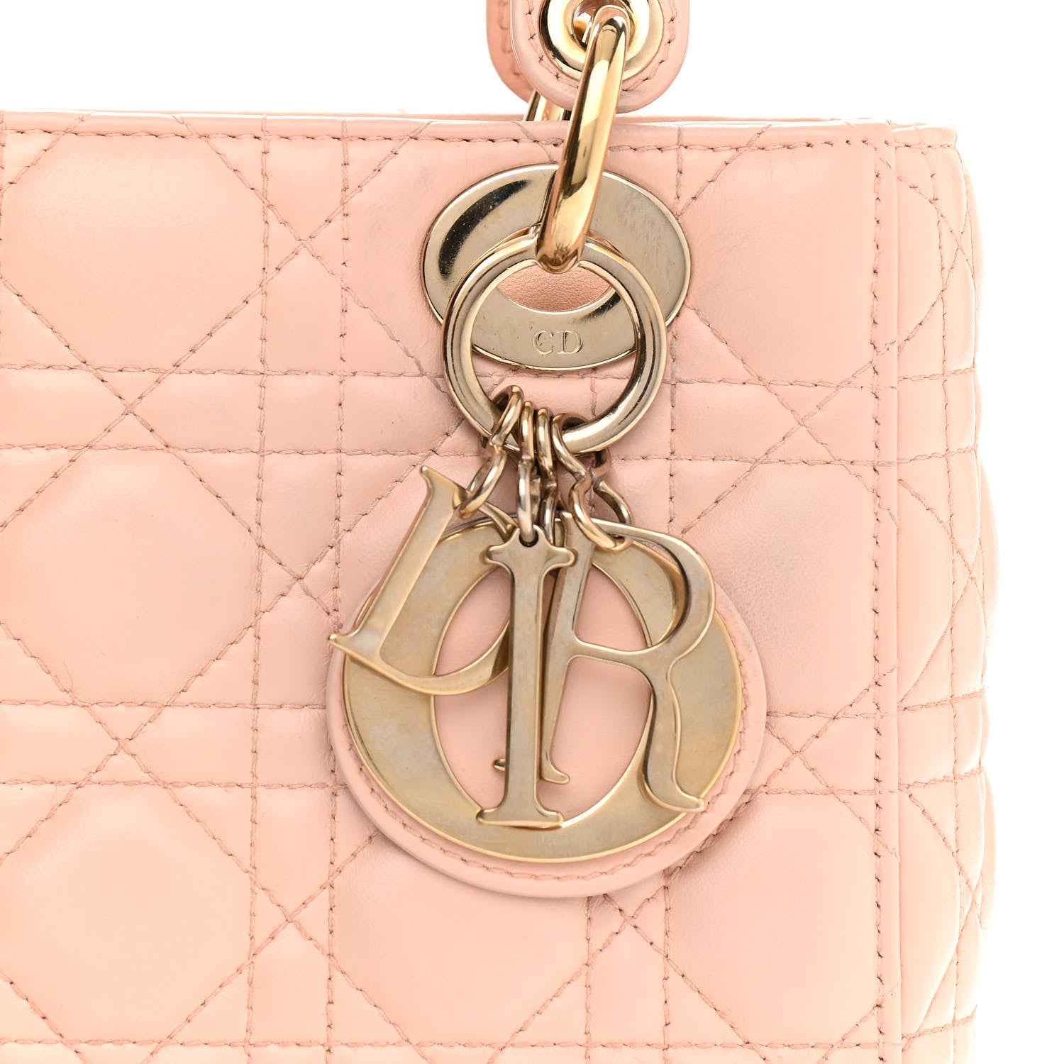 Christian Dior Lambskin Cannage Small Lucky Badges My Lady Dior Pink 7 of 11