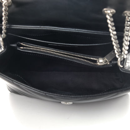 Saint Laurent Calfskin Y Quilted Monogram Small Loulou Chain Satchel Black 4 of 11