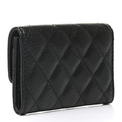 Chanel Caviar Quilted Flap Card Holder Black 3 of 9