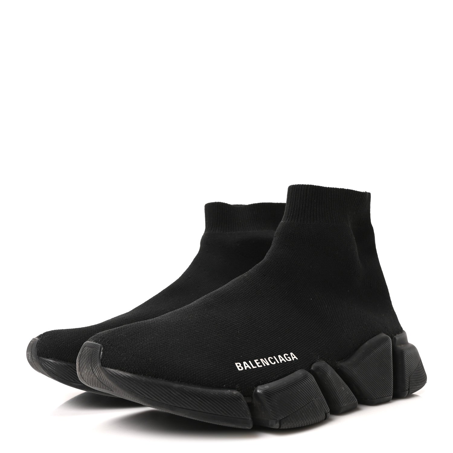 Balenciaga Technical 3D Recycled Knit Womens Speed 2.0 Sneakers 41 Monocolor Black 8 of 18