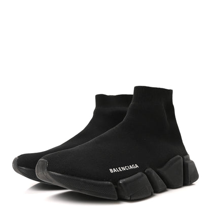 Balenciaga Technical 3D Recycled Knit Womens Speed 2.0 Sneakers 41 Monocolor Black 8 of 18