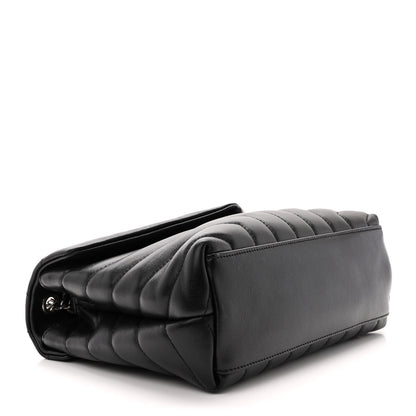Saint Laurent Calfskin Y Quilted Monogram Small Loulou Chain Satchel Black 4 of 12