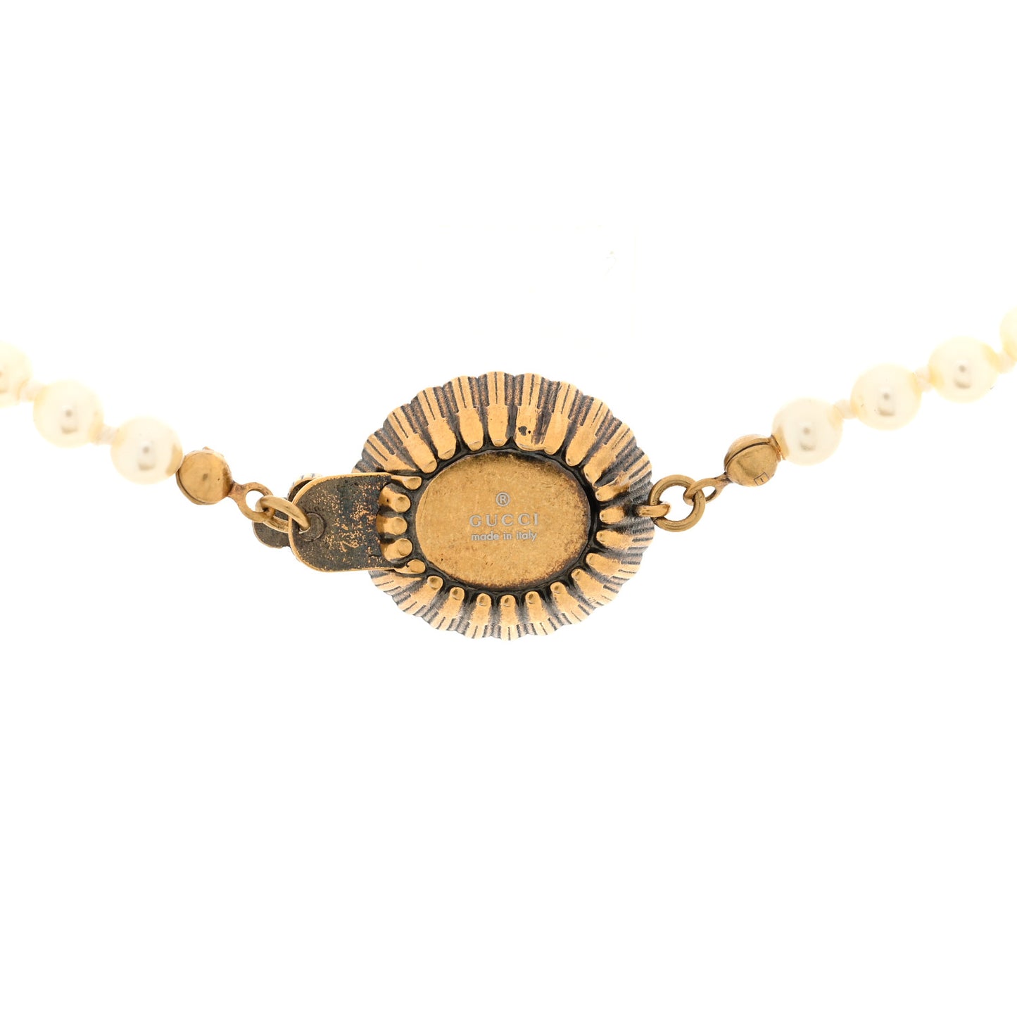 Pearl Interlocking GG Graduated Long Necklace
