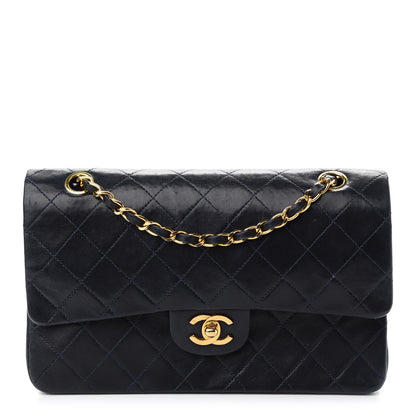Chanel Lambskin Quilted Medium Double Flap Navy 1 of 15