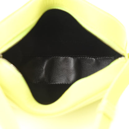 Balenciaga Signature Grained Calfskin Logo XS Ville Camera Bag Acid Green Black 5 of 10