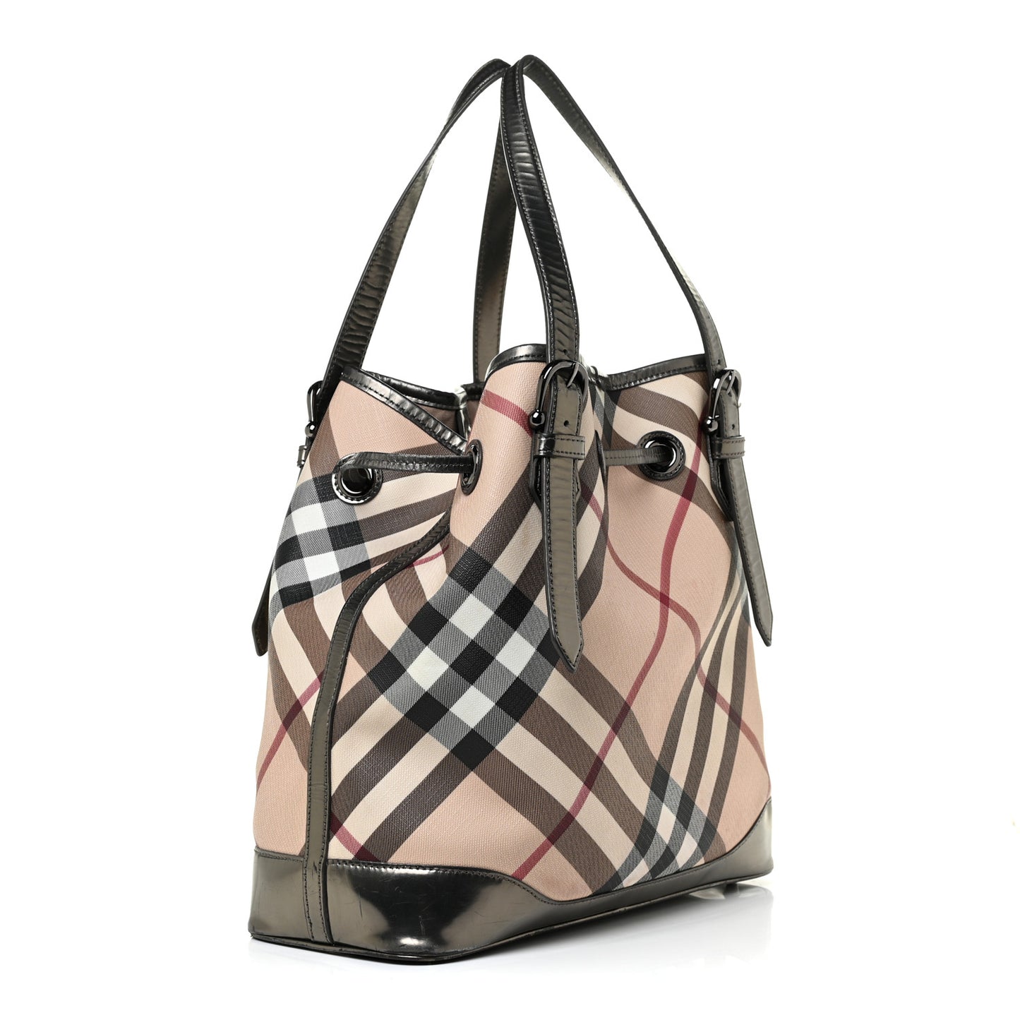 Supernova Check Drawstring Tote