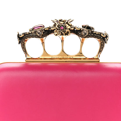 Alexander McQueen Nappa Butterfly Knuckle Duster Box Clutch Orchid Pink 8 of 11