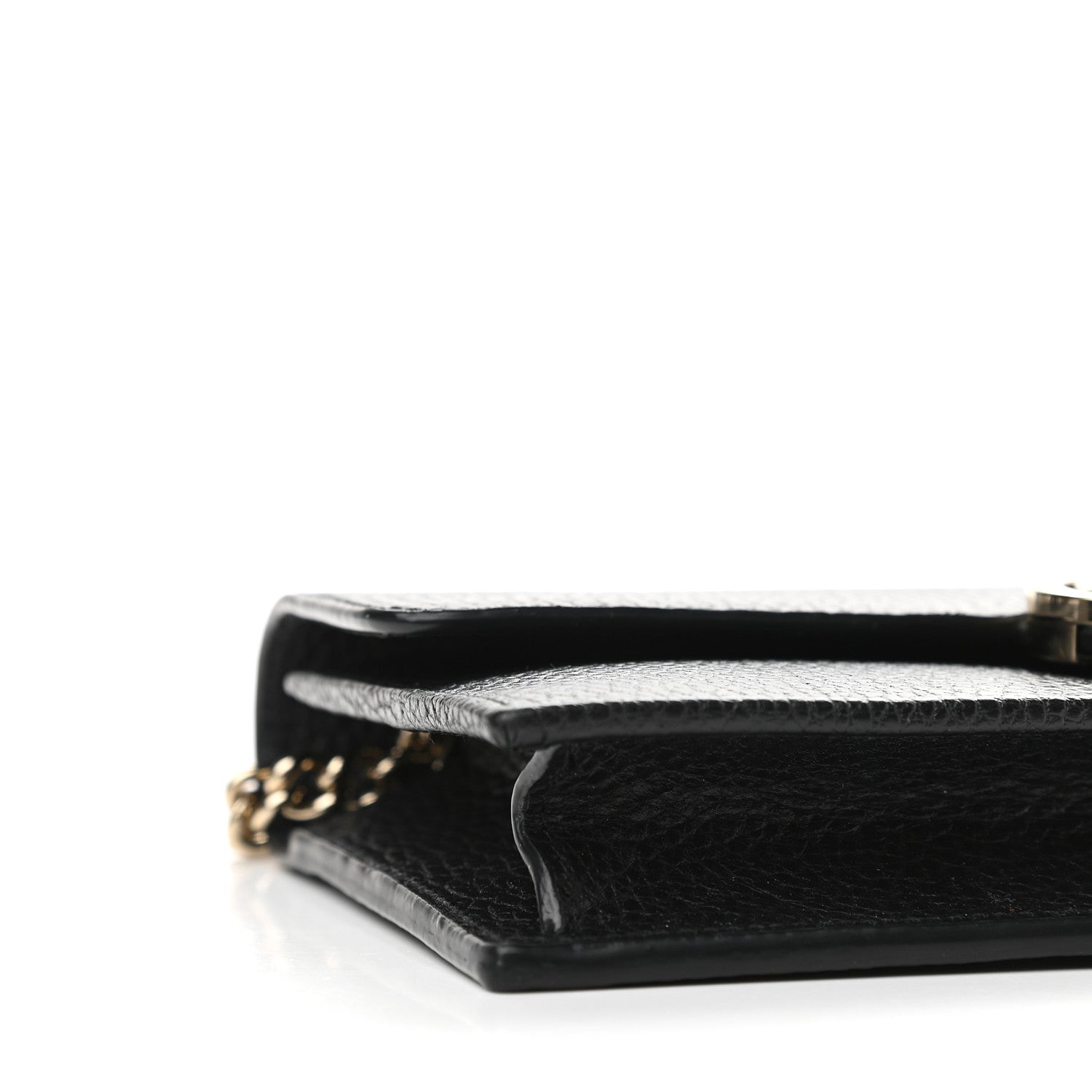 Gucci Dollar Calfskin Interlocking G Chain Wallet Black 7 of 9