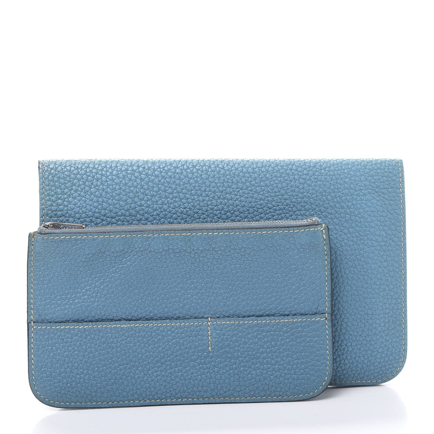 Togo Dogon Duo Wallet Blue Jean