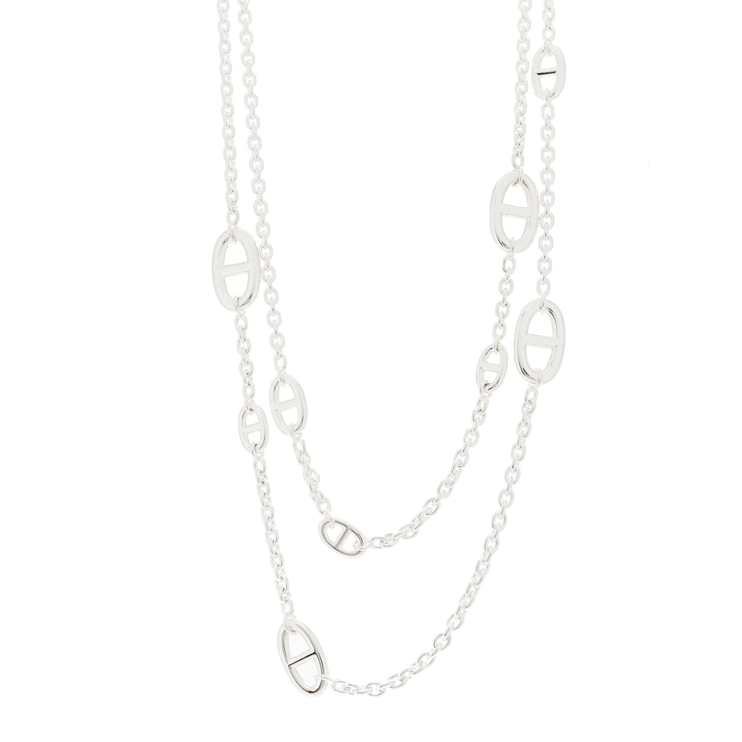 Hermes Sterling Silver Farandole Necklace 120 1 of 6