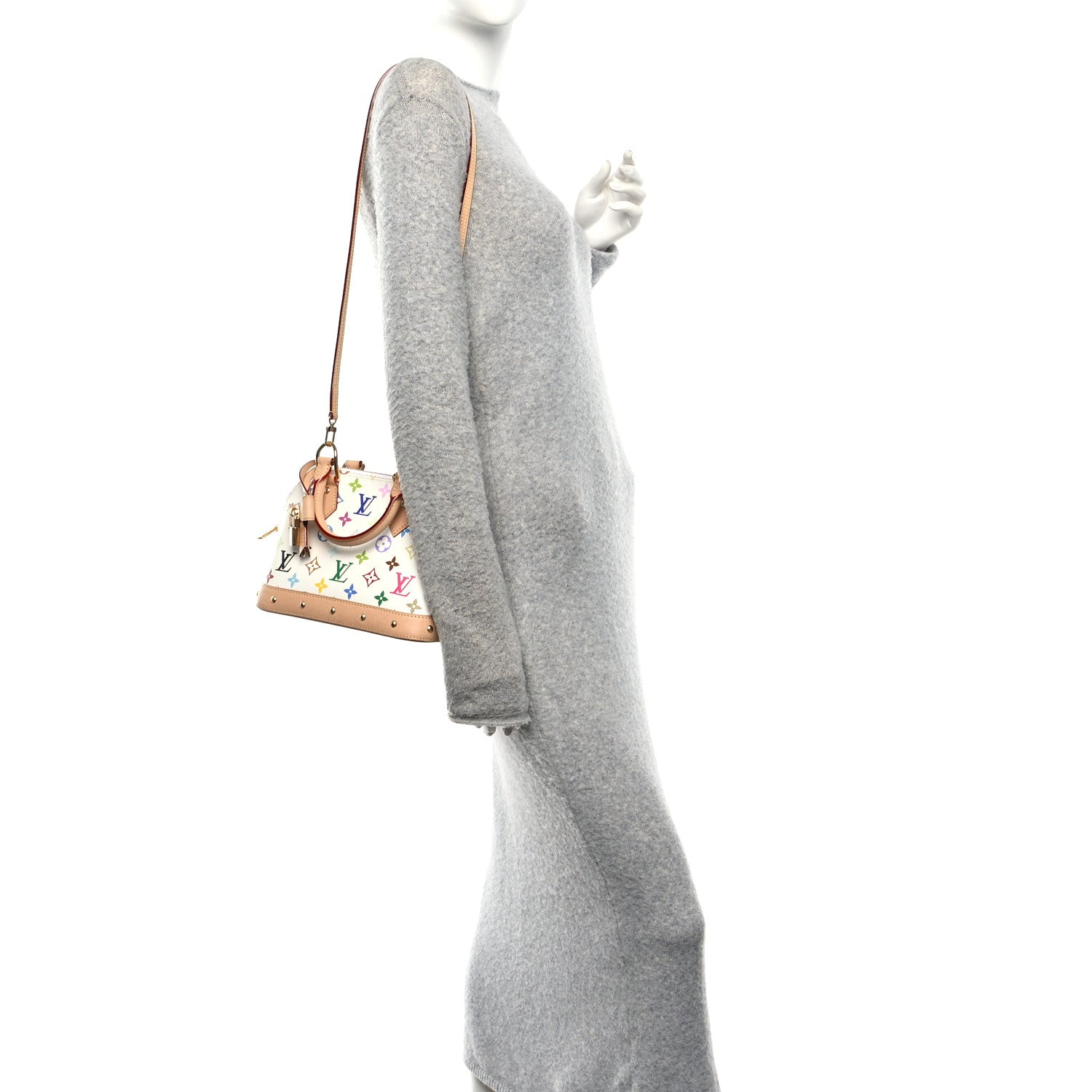 Louis Vuitton LV x TM Monogram Multicolor Alma BB White 2 of 9
