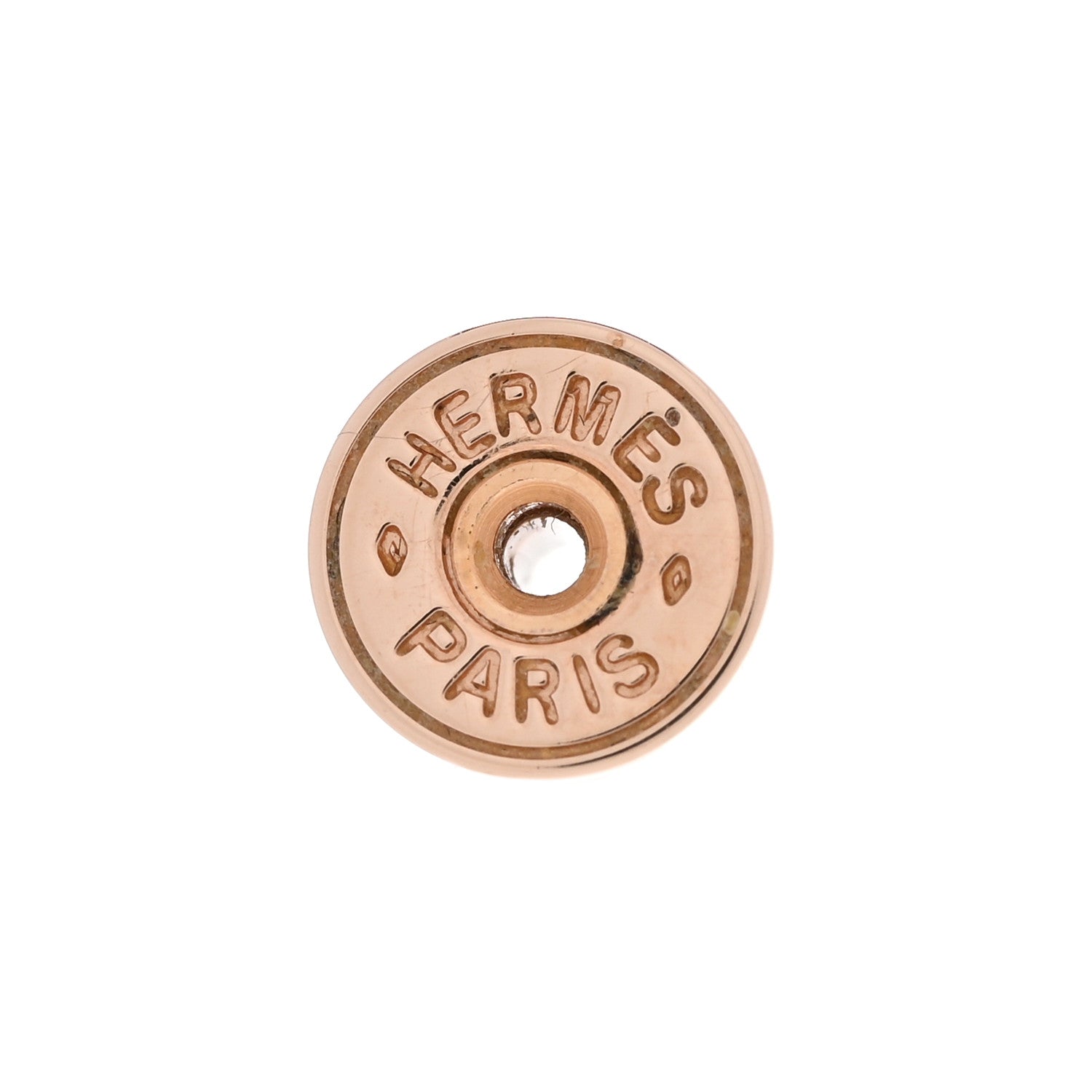 Hermes Rose Gold Lacquered Mini Pop H Earrings Black 4 of 8