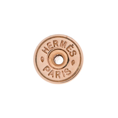 Hermes Rose Gold Lacquered Mini Pop H Earrings Black 4 of 8