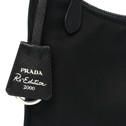 Prada Tessuto Nylon Mini Re-Edition 2000 Bag Black 7 of 14