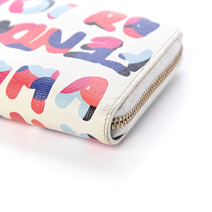 Fendi Vitello Elite Fendi Roma Simply Zip Around Wallet White Multicolor 11 of 11