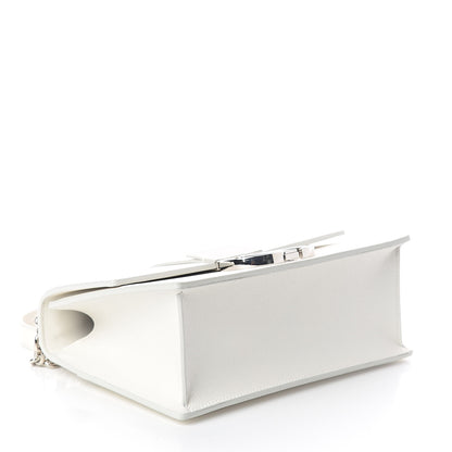 Christian Dior Grained Calfskin 30 Montaigne Chain Flap Bag White 4 of 8
