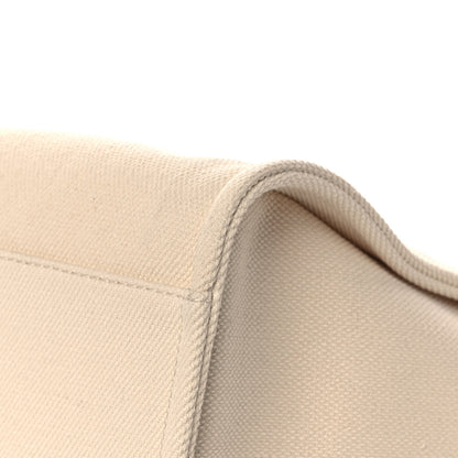 Chanel Canvas Pearl Medium Deauville Tote Ecru Beige 10 of 13