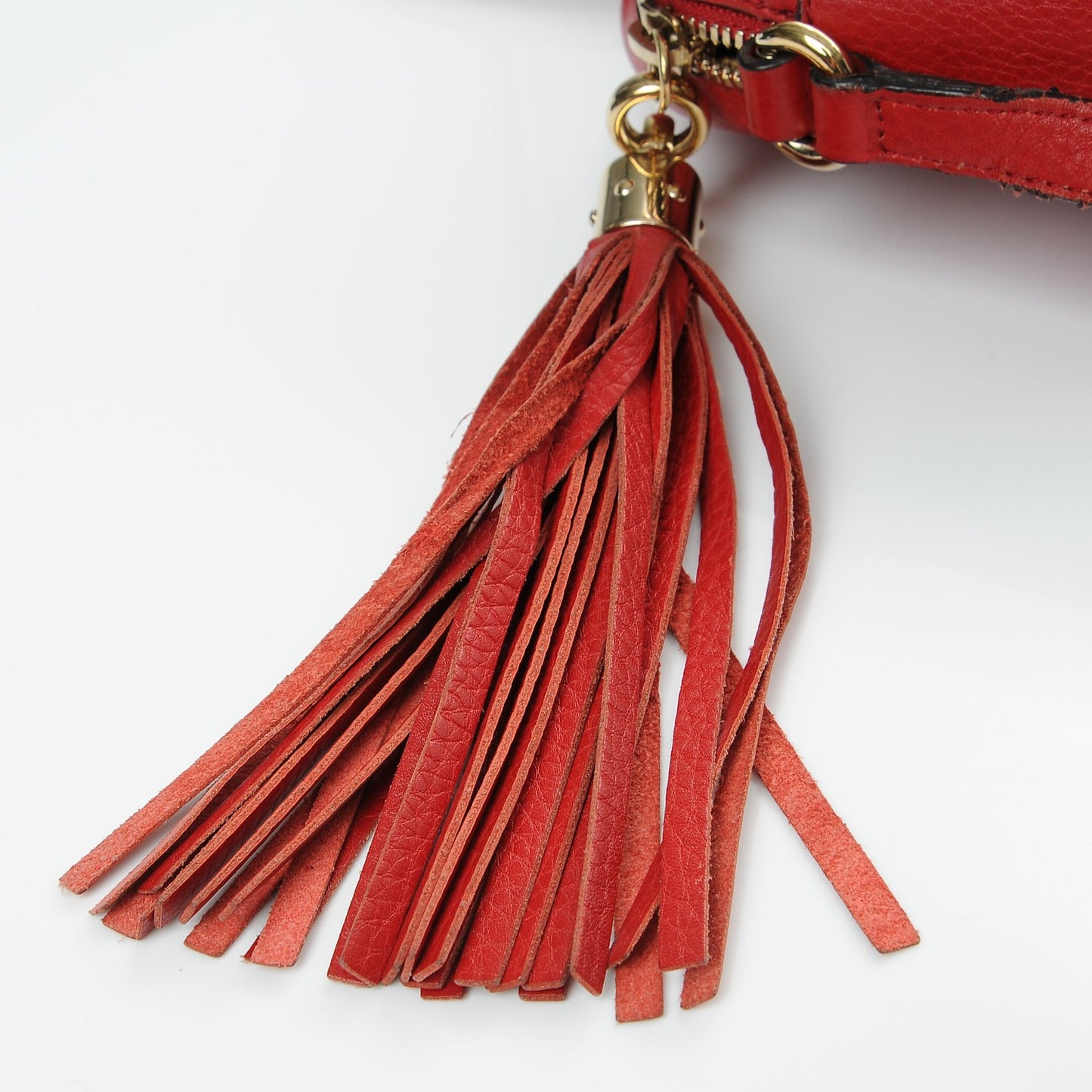 Pebbled Calfskin Small Soho Disco Bag Tabasco Red