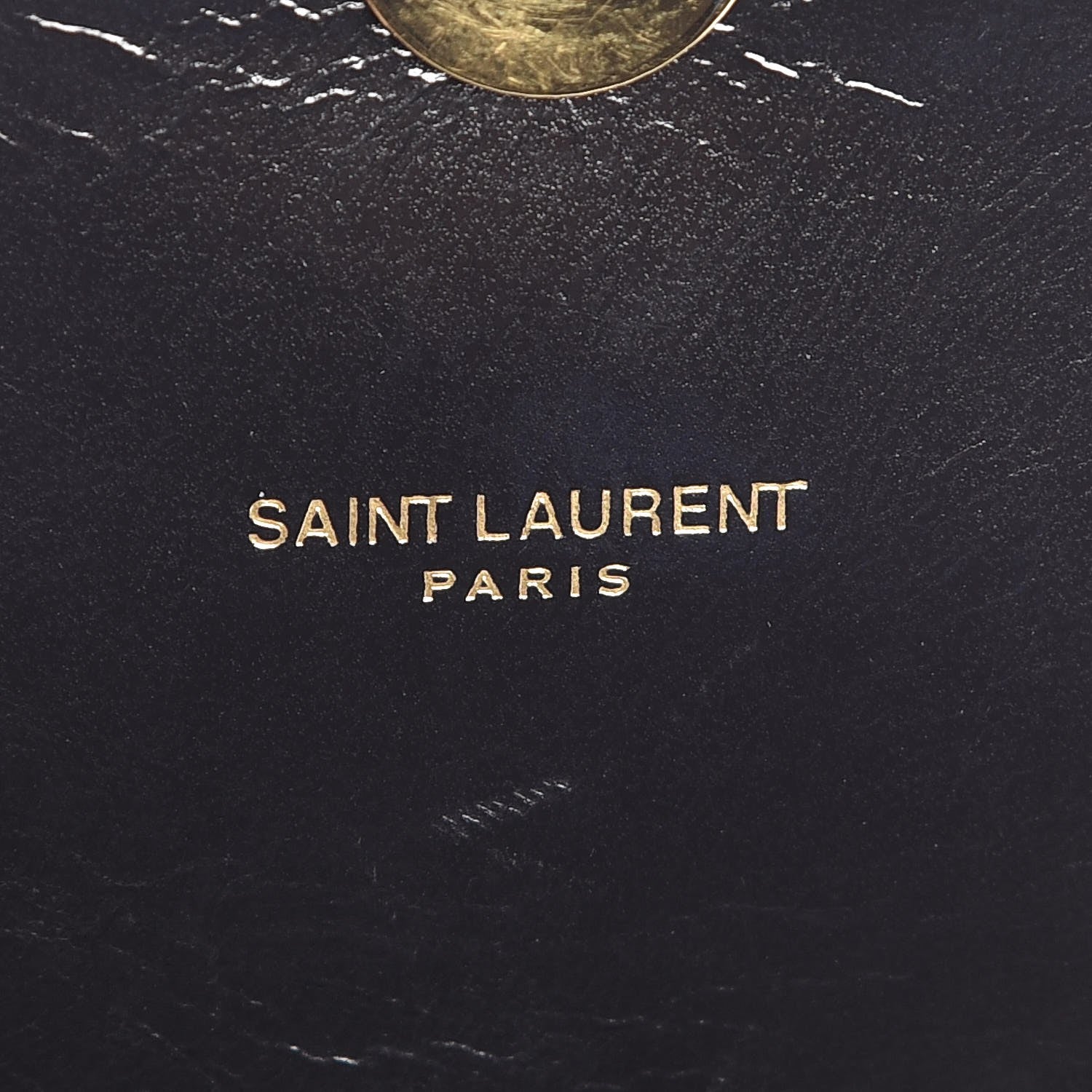 Saint Laurent Cracked Shiny Calfskin Matelasse Chevron Monogram Medium College Bag Black 10 of 14