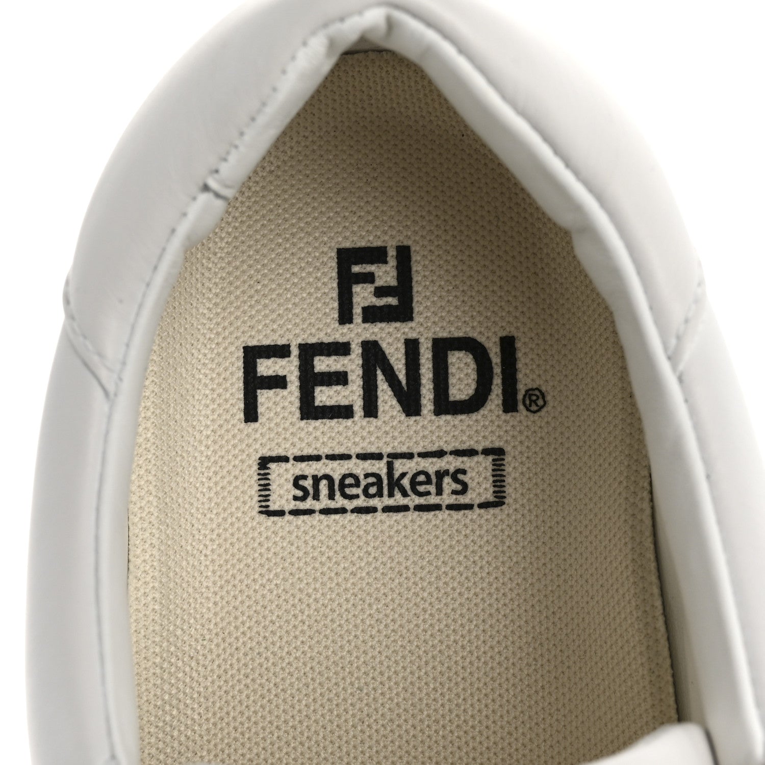 Fendi Vitello Logo Womens Low Top Sneakers 35.5 White 7 of 11