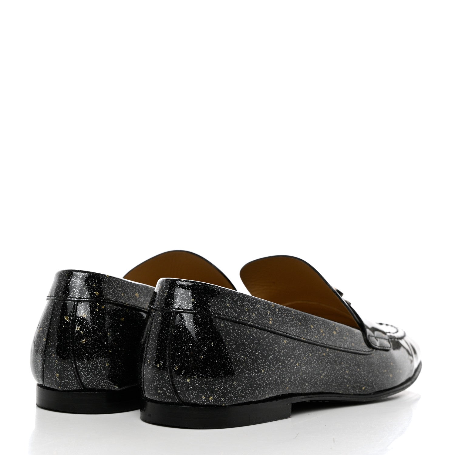 Chanel Patent CC Glitter Mocassin Loafers 36 Black 4 of 8