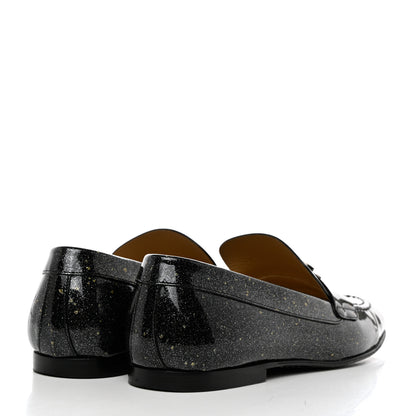 Chanel Patent CC Glitter Mocassin Loafers 36 Black 4 of 8