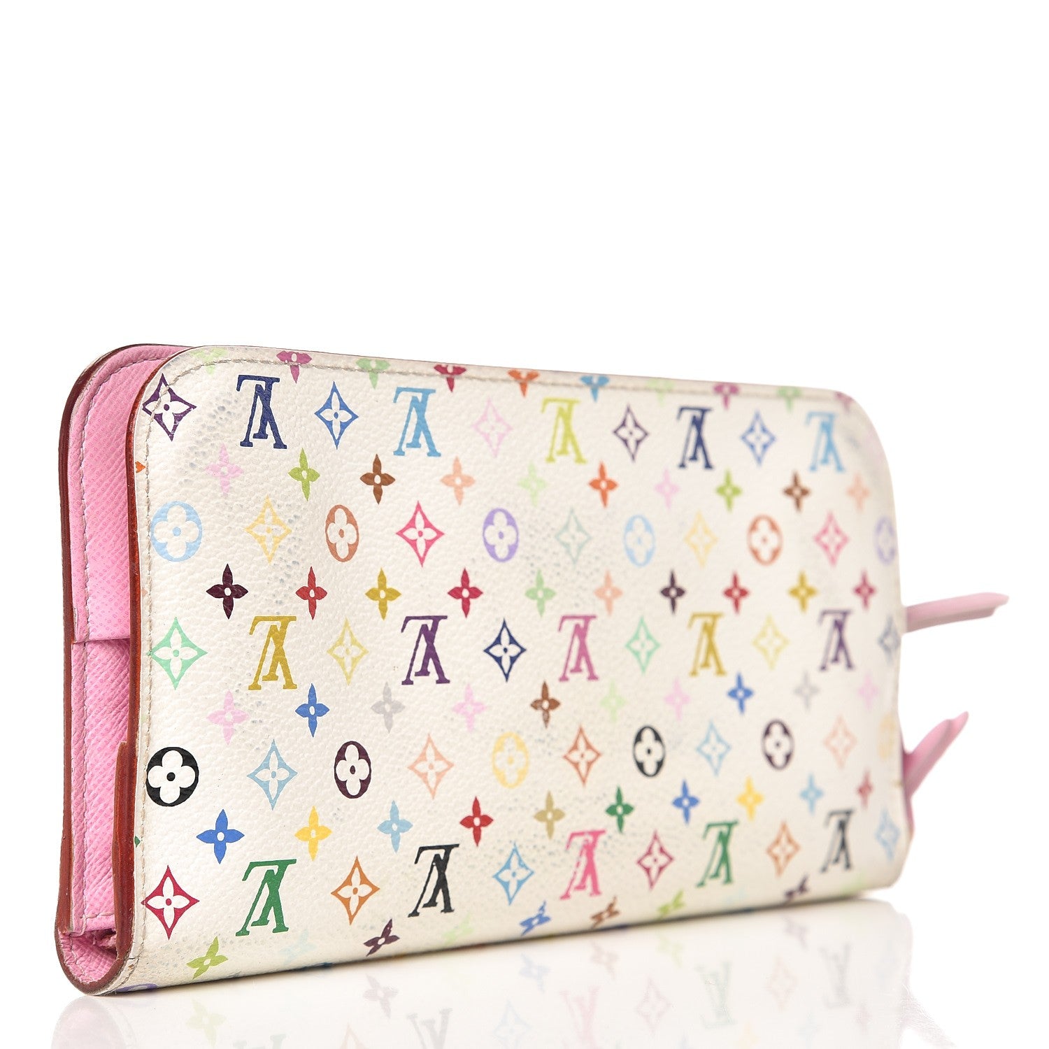 Louis Vuitton Monogram Multicolor Insolite Wallet White Litchi 3 of 11
