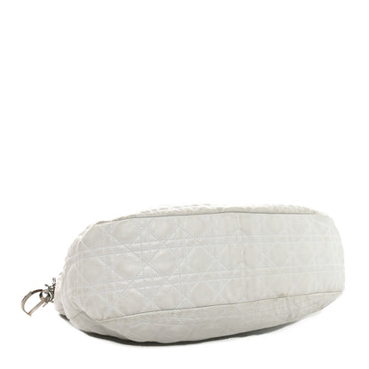 Christian Dior Lambskin Cannage Large Dior Soft Hobo White 4 of 12
