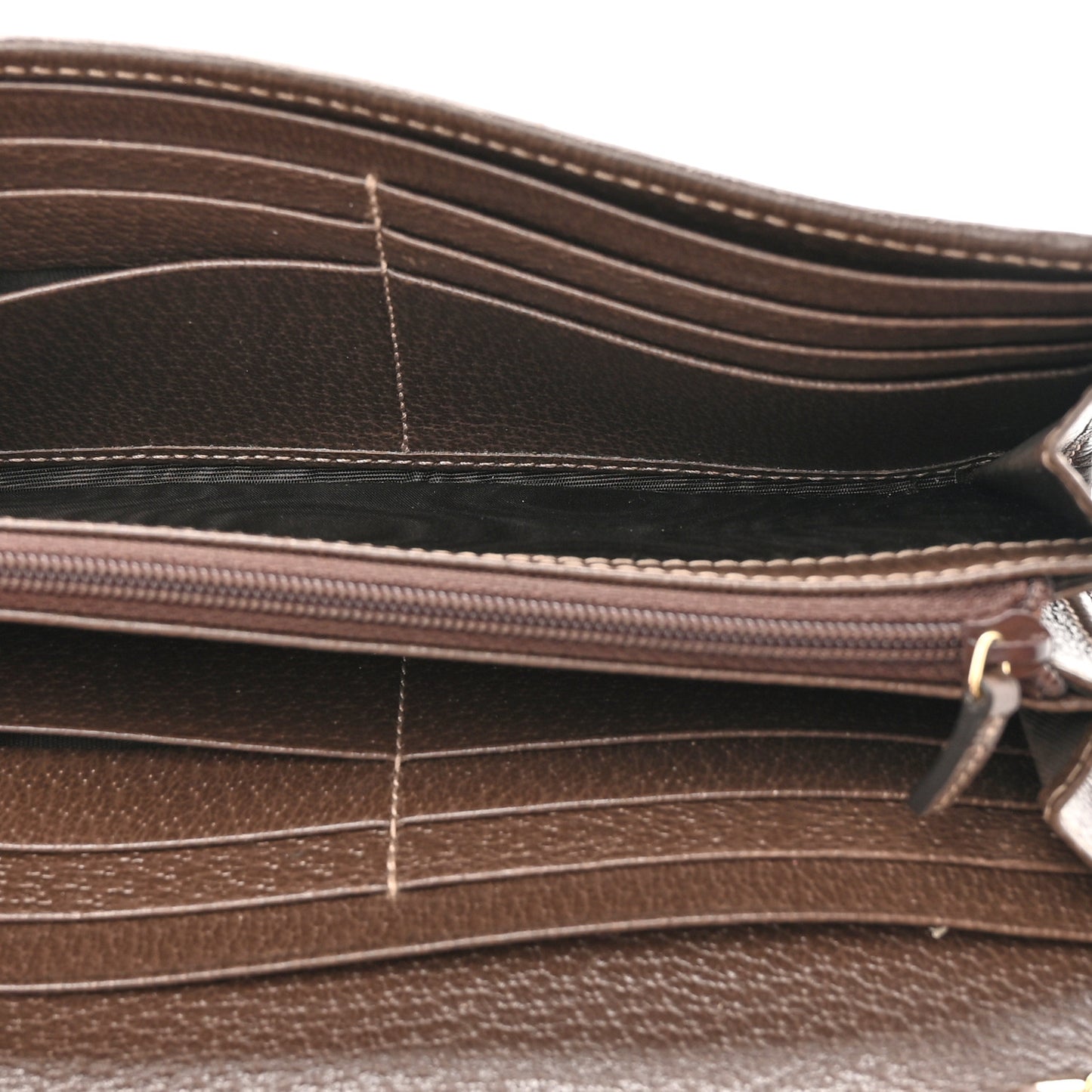 GG Supreme Monogram Web Ophidia Wallet On Chain Brown