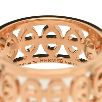 Hermes 18K Rose Gold PM Chaine d'Ancre Divine Ring 51 5.75 4 of 5
