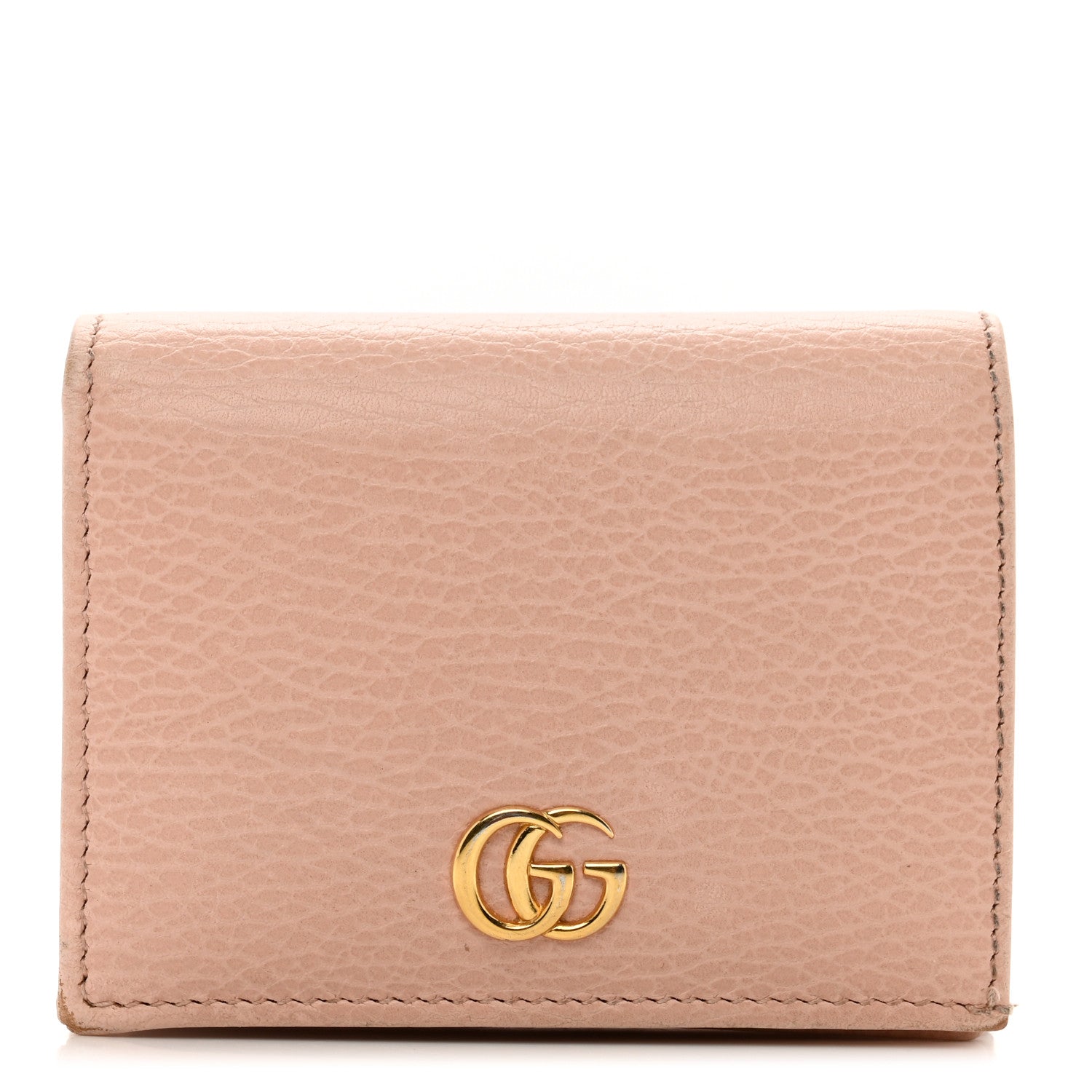 Gucci Dollar Calfskin GG Marmont Card Case Perfect Pink 1 of 7