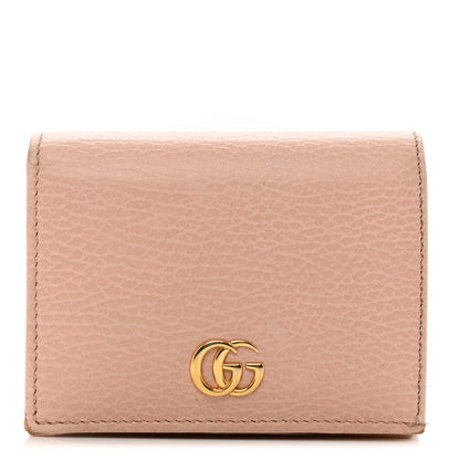 Gucci Dollar Calfskin GG Marmont Card Case Perfect Pink 1 of 7