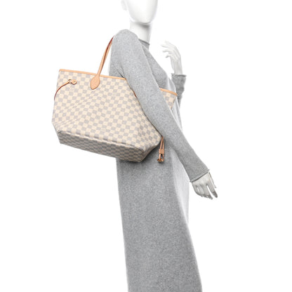 Louis Vuitton Damier Azur Neo Neverfull MM Rose Ballerine 2 of 11