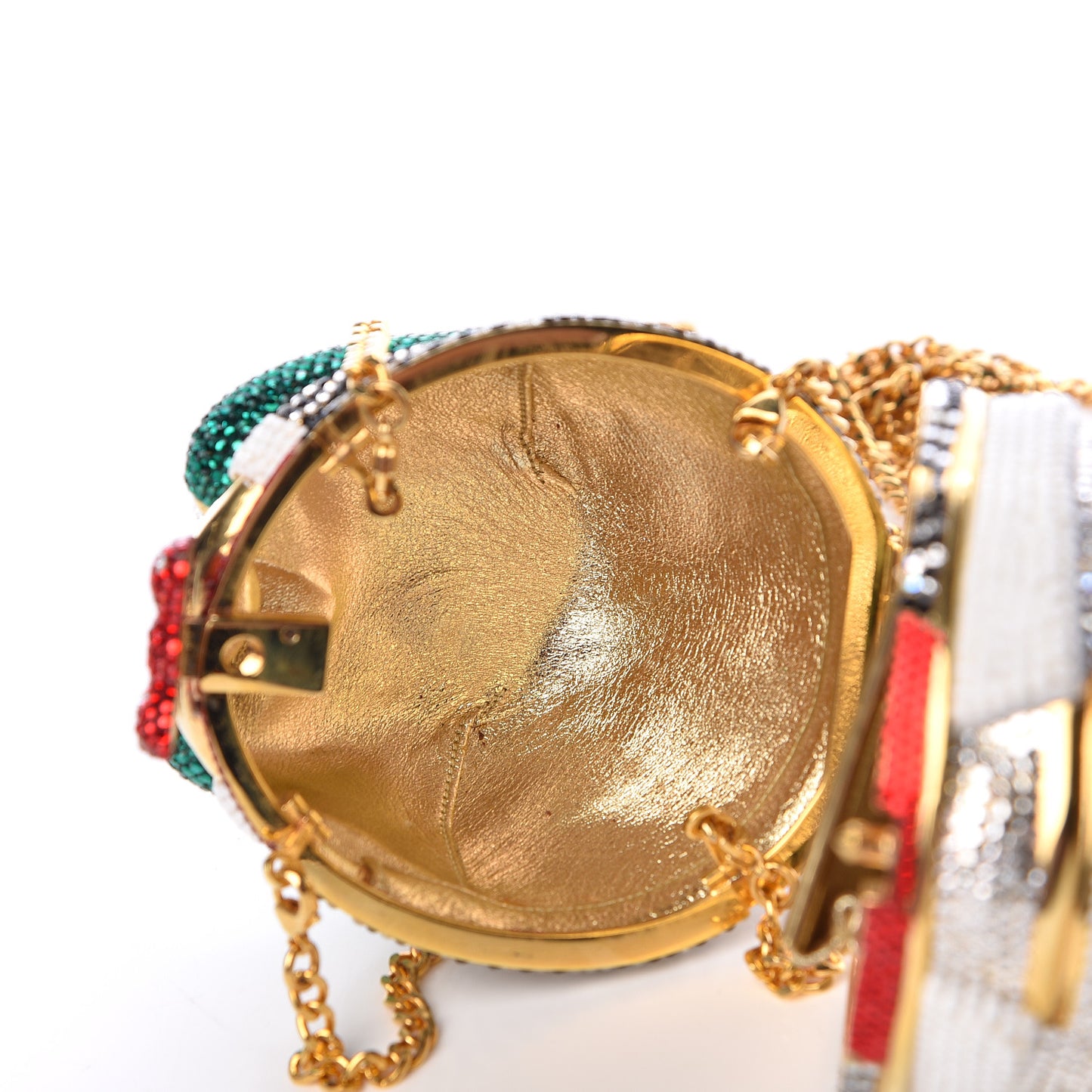 Crystal Humpty Dumpty Minaudiere Clutch Multicolor