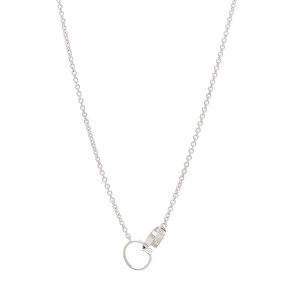 Cartier 18K White Gold Interlocking LOVE Necklace 1 of 4