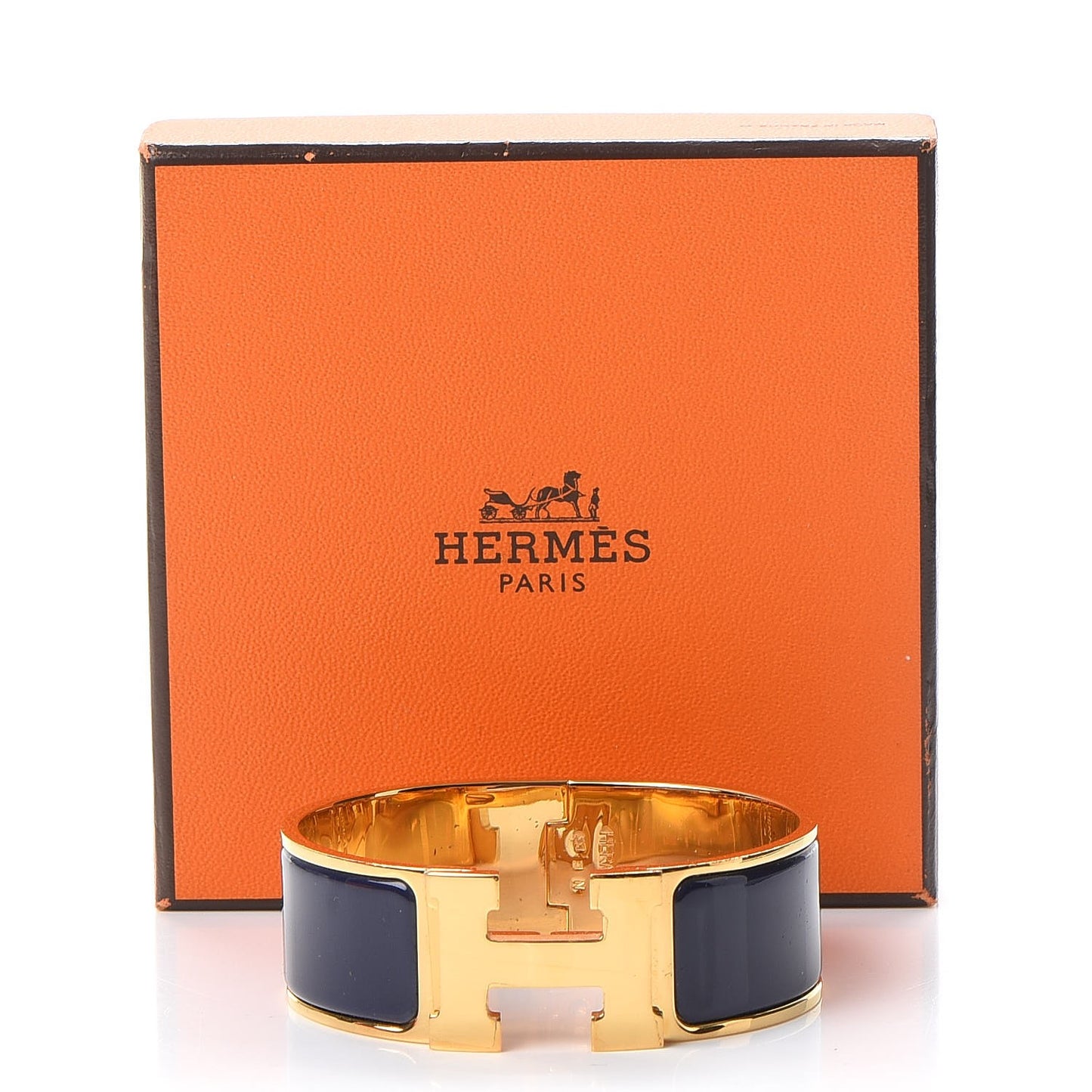 Enamel Wide Clic Clac H Bracelet PM Indigo