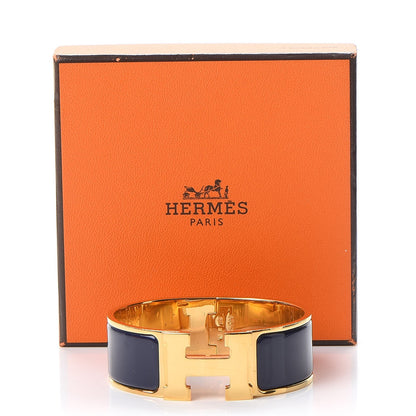 Hermes Enamel Wide Clic Clac H Bracelet PM Indigo 7 of 7