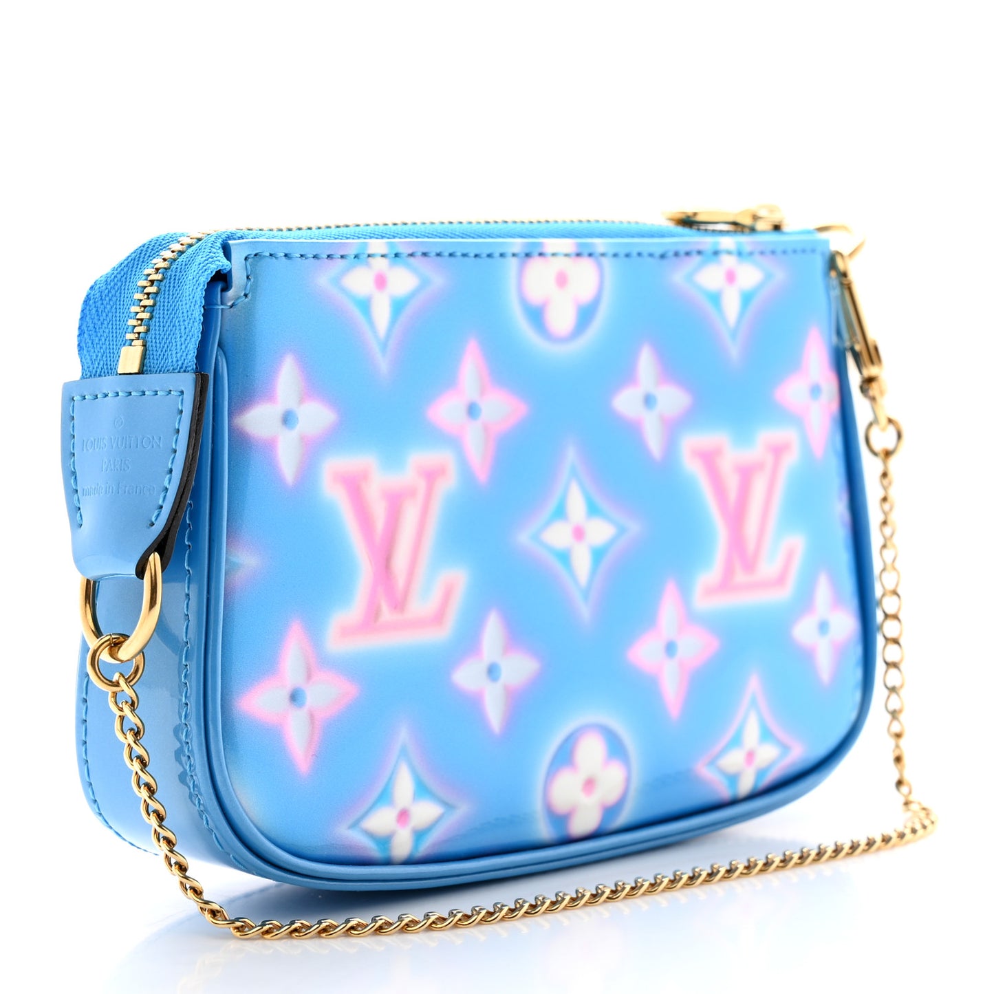 Vernis Valentine Mini Pochette Accessories Baby Blue Neon