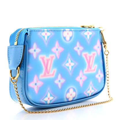 Louis Vuitton Vernis Valentine Mini Pochette Accessories Baby Blue Neon 3 of 6
