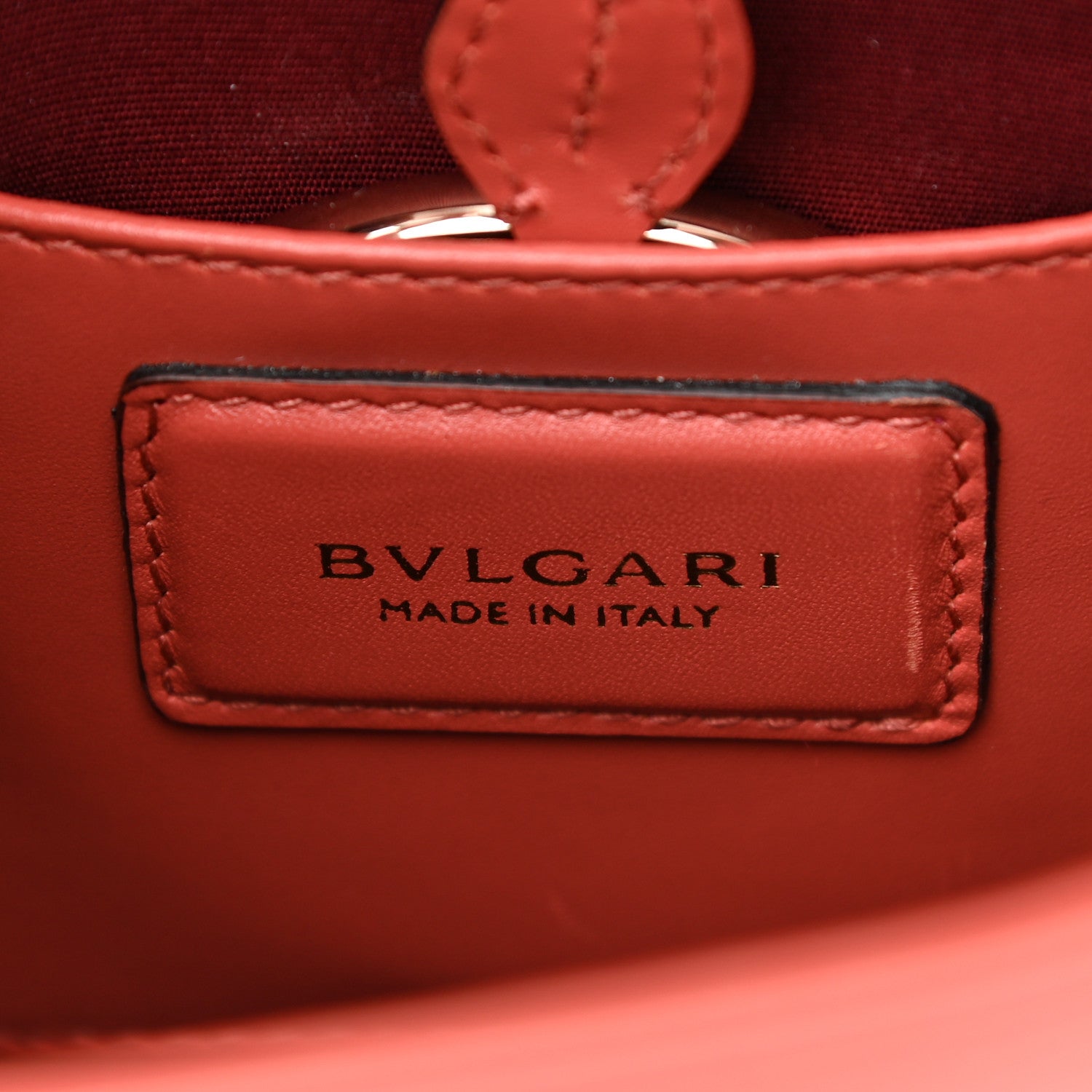 Bulgari Calfskin Serpenti Forever Crossbody Bag Coral 9 of 13