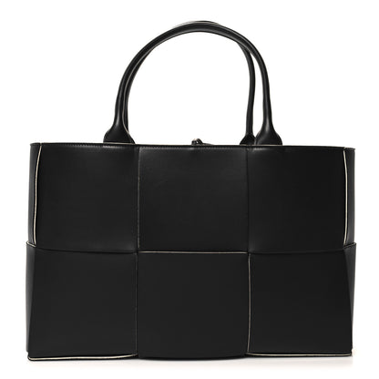 Bottega Veneta Nappa Maxi Intrecciato Arco Tote Black White 1 of 11