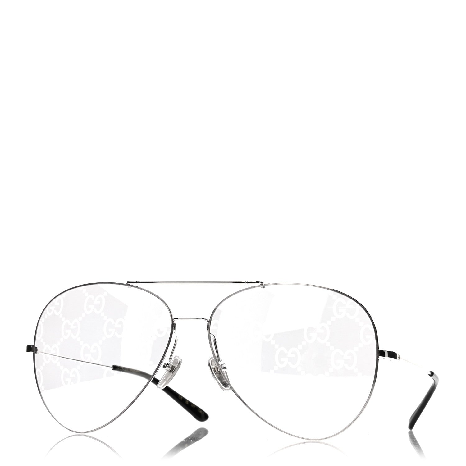 Gucci Metal Aviator Sunglasses GG2172S Silver 1 of 7
