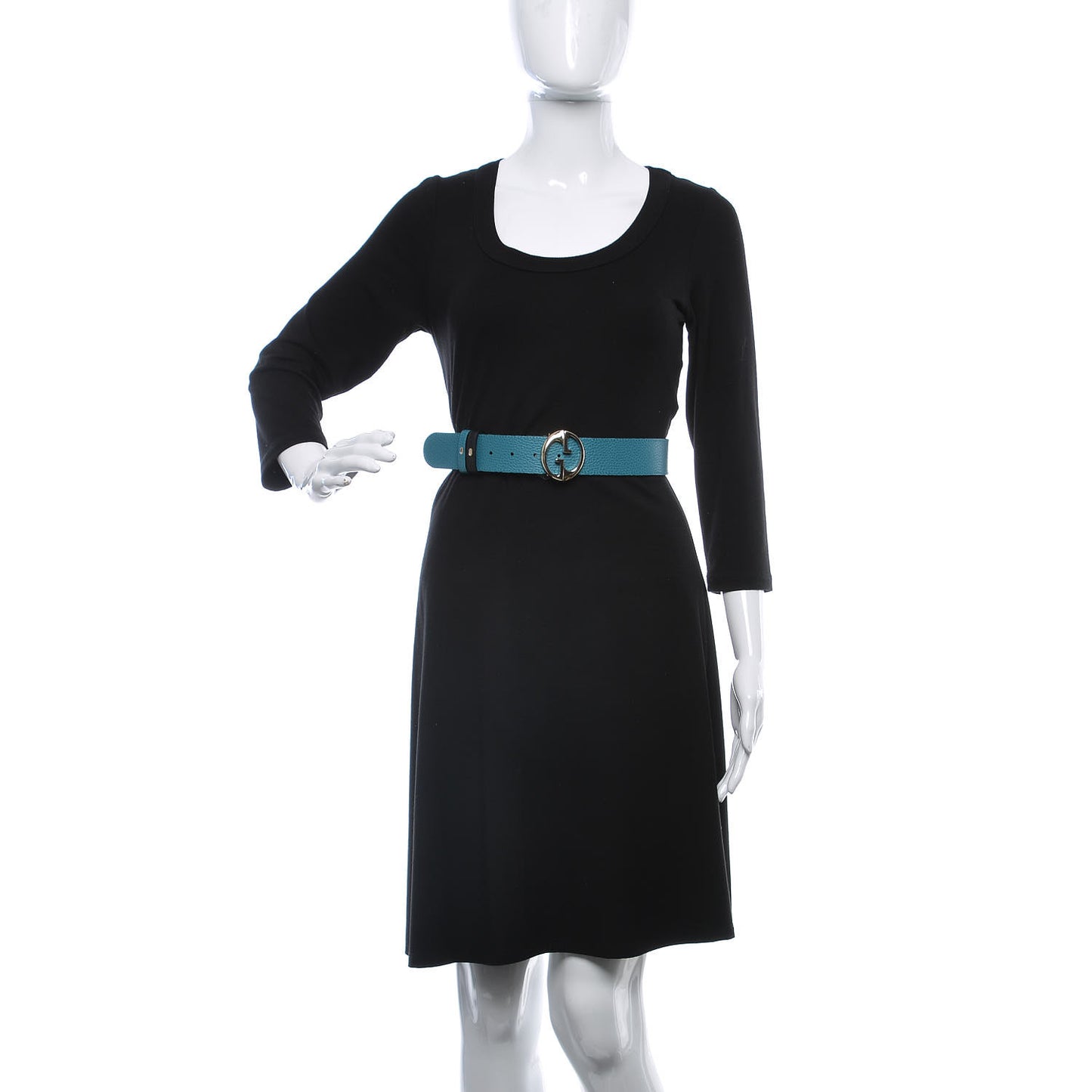 Dollar Calfskin 1973 Reversible Belt 80 32 Black Deep Cobalt