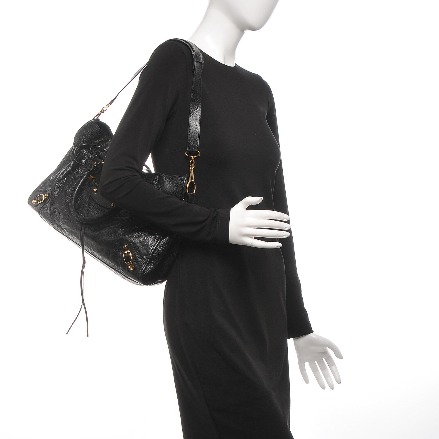 Balenciaga Agneau Classic Gold Hardware City Black 2 of 7