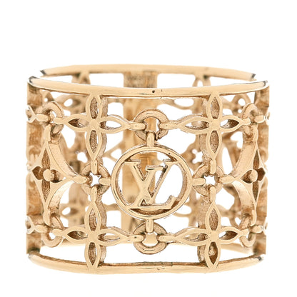 Louis Vuitton Filigram Ring M 54 6.75 Gold 1 of 5