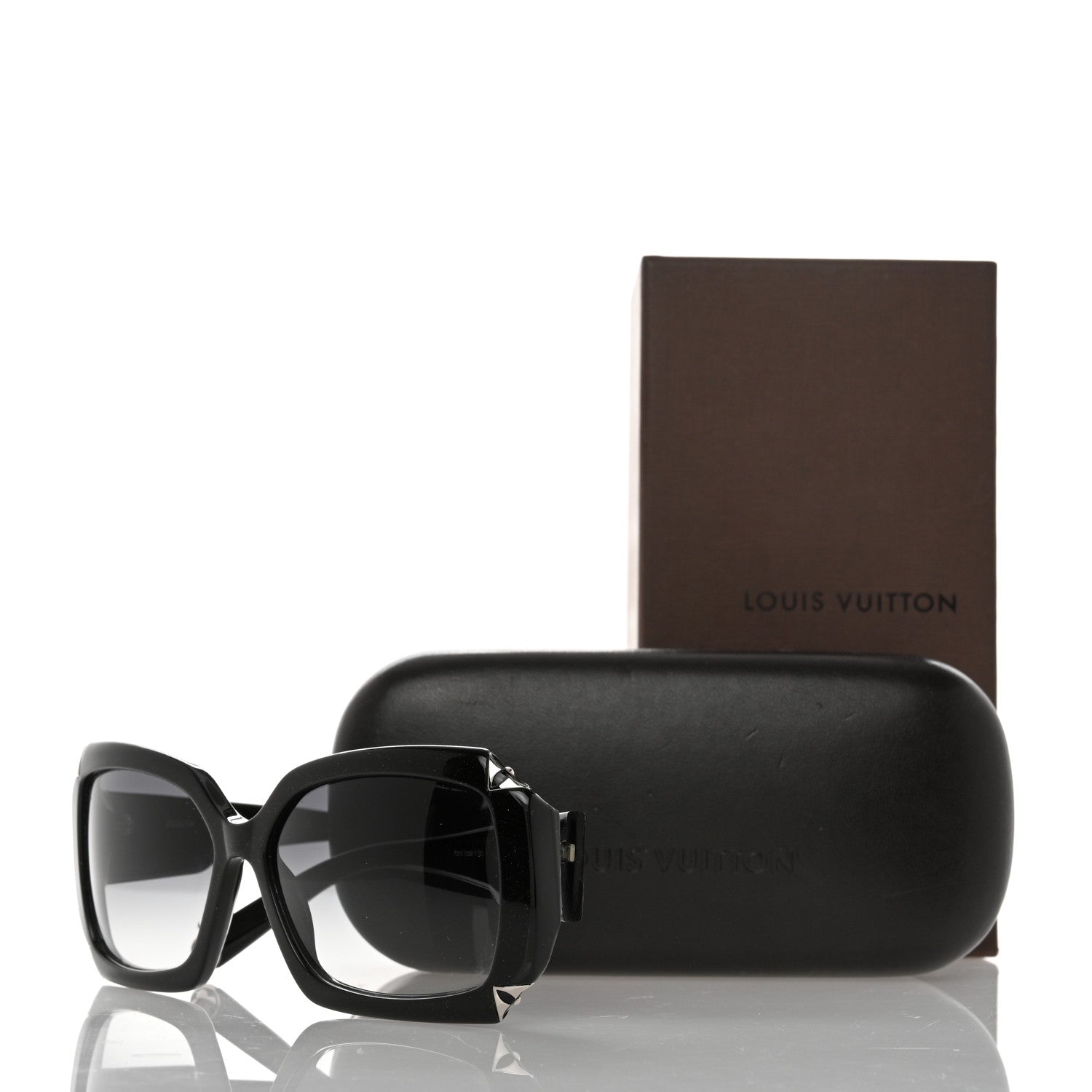 Louis Vuitton Acetate Hortensia Sunglasses Z0365W Black Glitter 7 of 7