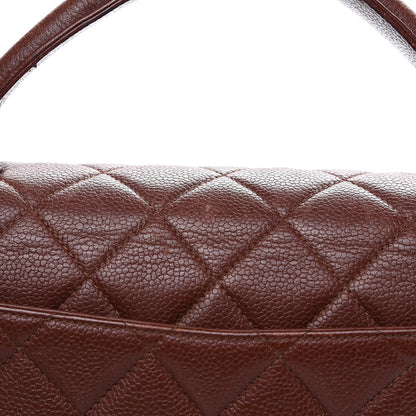 Chanel Caviar Quilted Jumbo Kelly Flap Brown 13 of 16