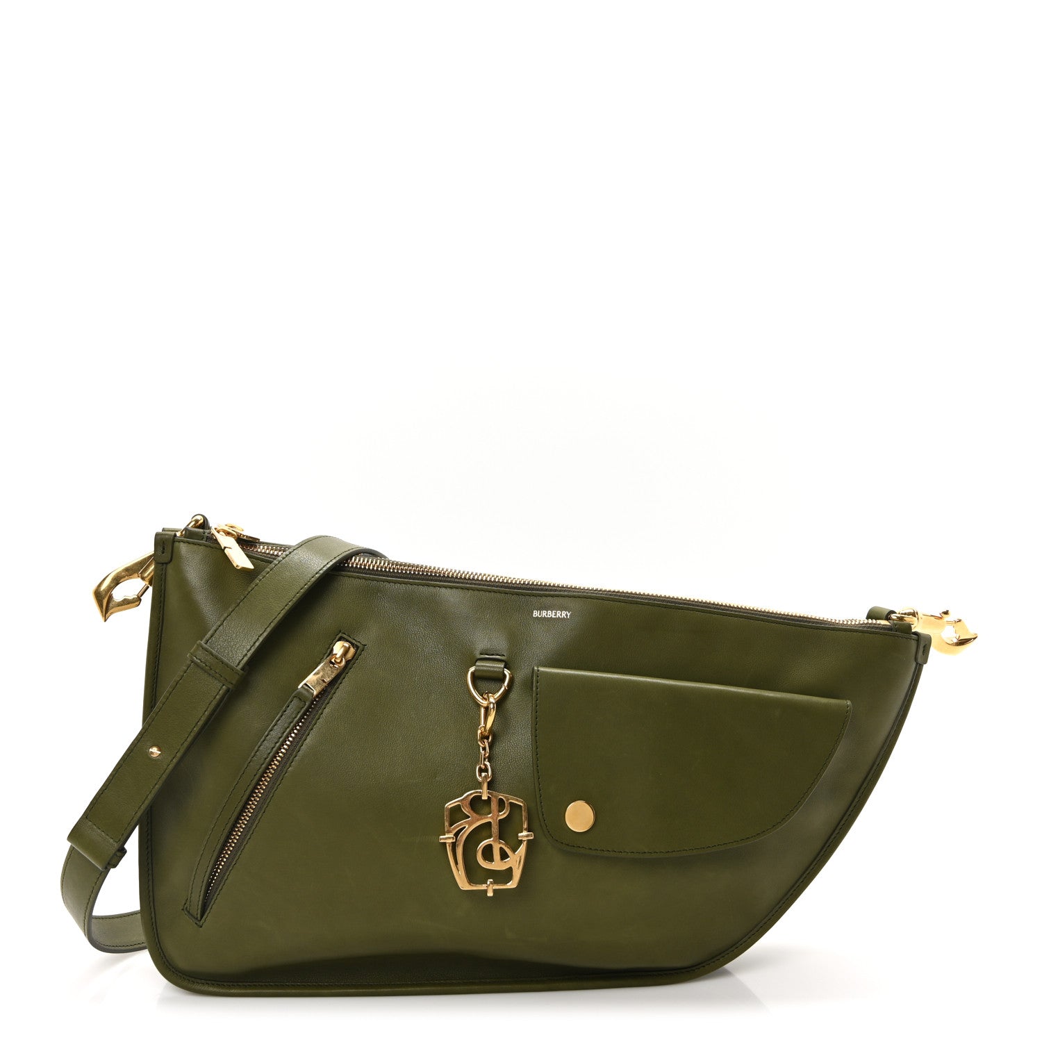 Burberry Calfskin Medium Shield Twin Bag Coal 1 of 9
