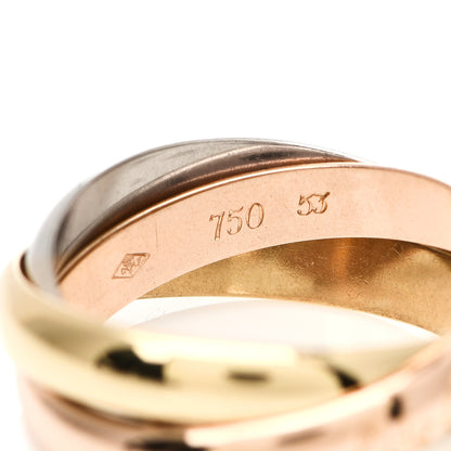 Cartier 18K Pink Yellow White Gold Classic Les Must De Cartier Trinity Ring 53 6.25 5 of 7